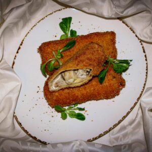 Preparat Clătite cu pui și ciuperci în panco