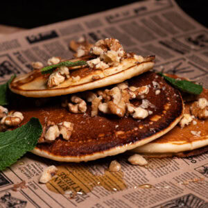 Preparat Pancakes cu miere si nuci